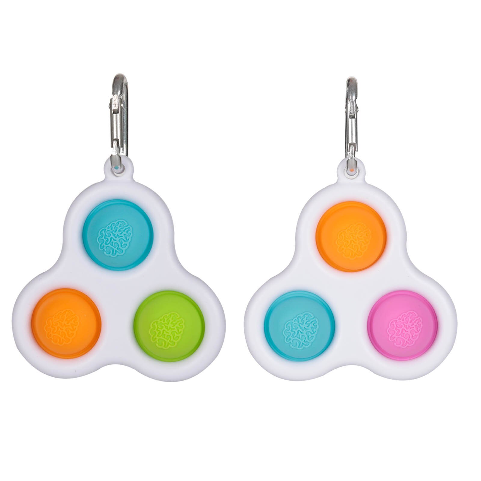 Montessori Fidget Toy Baby Early Education Finger Exercise Reliever Toys Push Keyring Montessori Fidget Toys For Adult D08: F