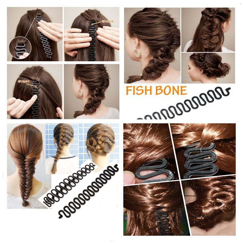 Herramienta de trenza de pelo para mujer, soporte de Clip, herramienta de trenzado de pelo ondulado, rodillo de peinado, accesorios de bricolaje