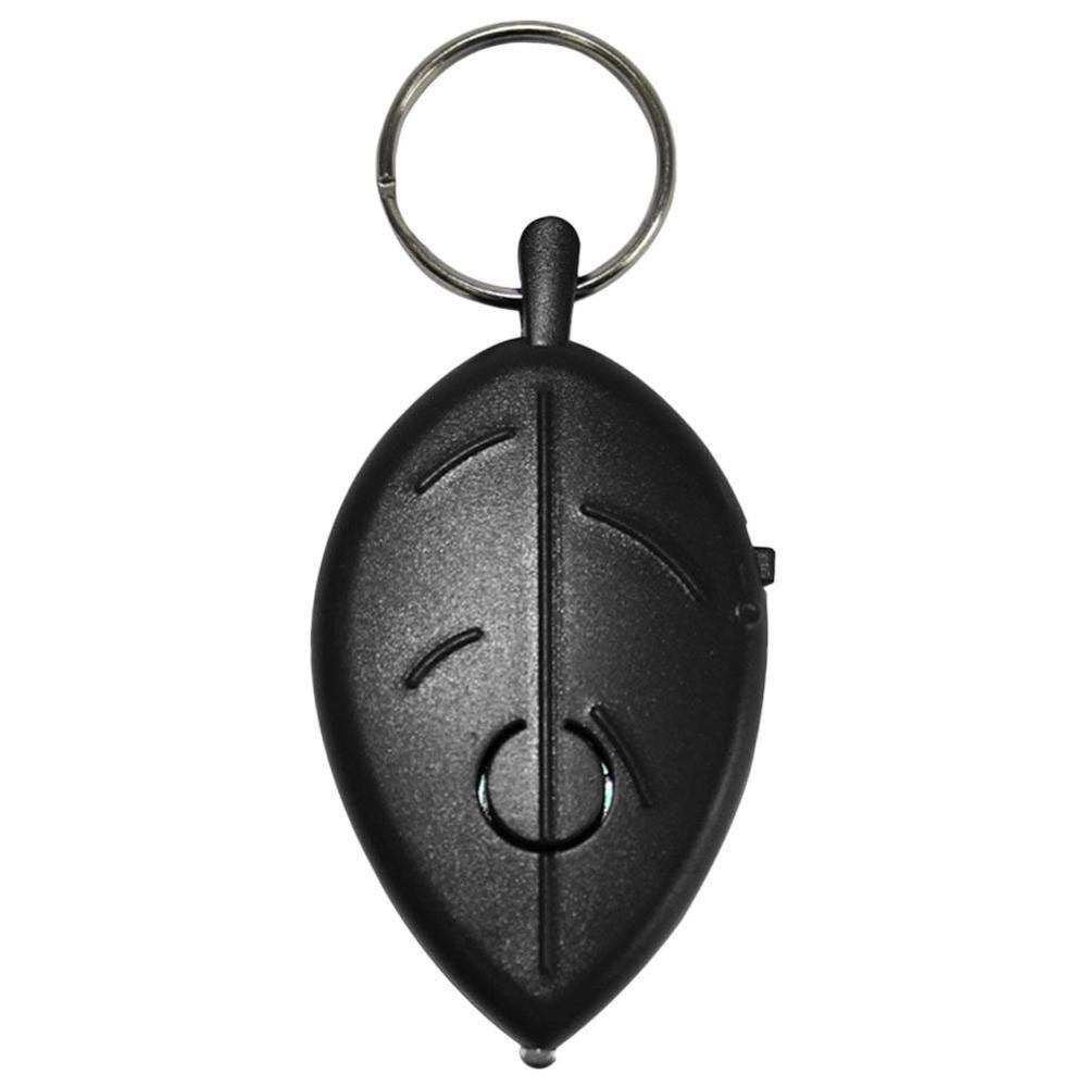 Mini Key Finder Ring Voice Control Anti Verloren Blad Fluitje Key Finder Knipperende Piepen Remote Kids Bag Portemonnee Locator Kind: Black