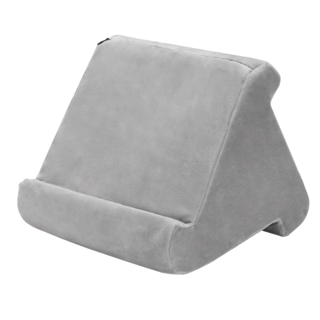 Multi-Angle Soft Pillow Lap Stand For IPad Tablet EReaders Magazine Holder: Gray