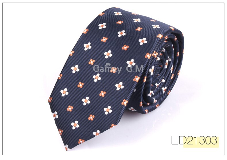 Jacquard vevd halsslips for menn bryllup business klassiske slips polyester slim herre slips for dress 6cm bredde slips: Ld21303
