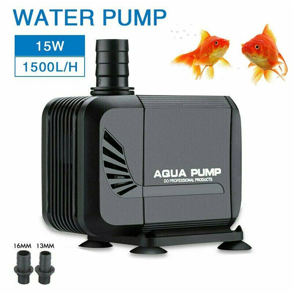 1500L/H Ultra-quiet Submersible Fish Tank Water Pumps Aquarium Pump 15W 220V Garden Pond Waterfall Fountain Sump Power Head Pump