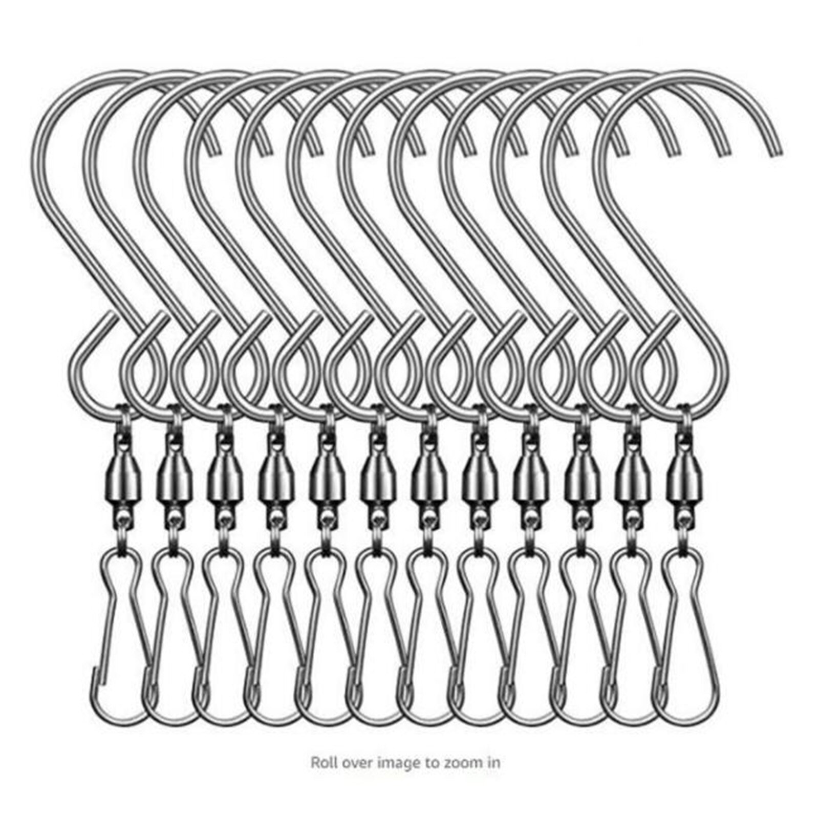 40# Metal Wind Hook Wind Bell Hook Stainless Steel Free Rotating Bearing Small Hook Stainless Steel Wind Chime Hook: Default Title