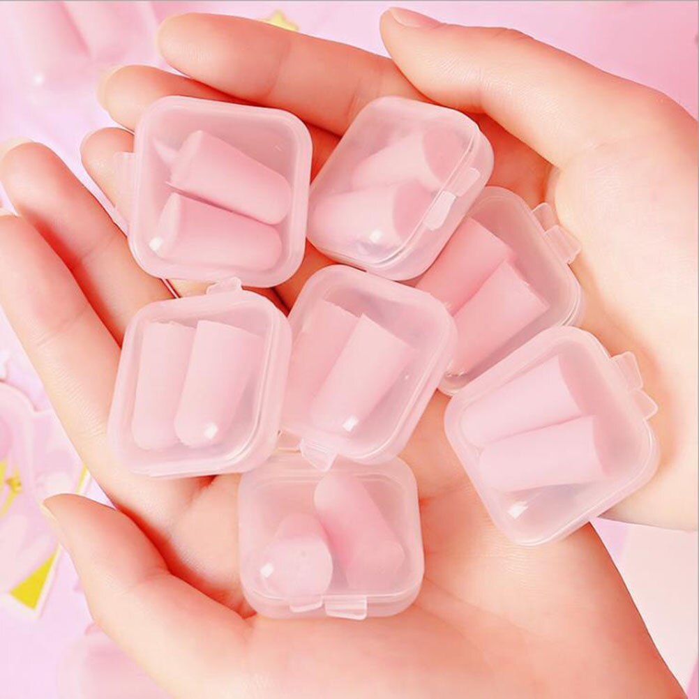 20 Pairs Sponge Earplugs Soft Sleeping Ear Plugs Noise Reducing Earplugs for Home School Sleeping Style Supplies with Storage Ca