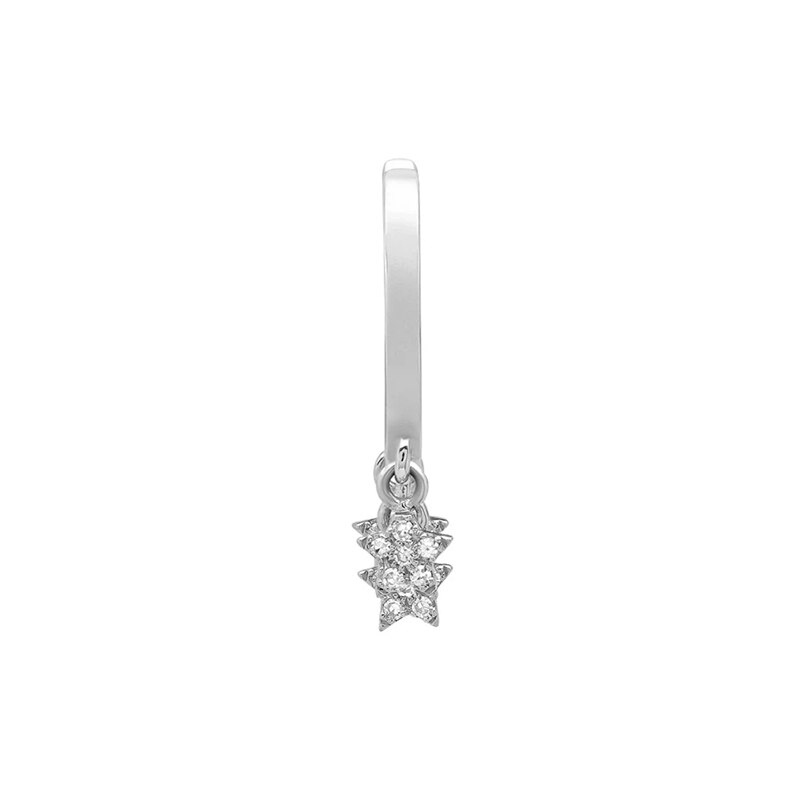 100% 925 Sterling Zilver Leuke Bling Ster Oor Clip Fijne Sieraden Earring Voor Engagement Verjaardag Minimalistische Clip Oorbellen