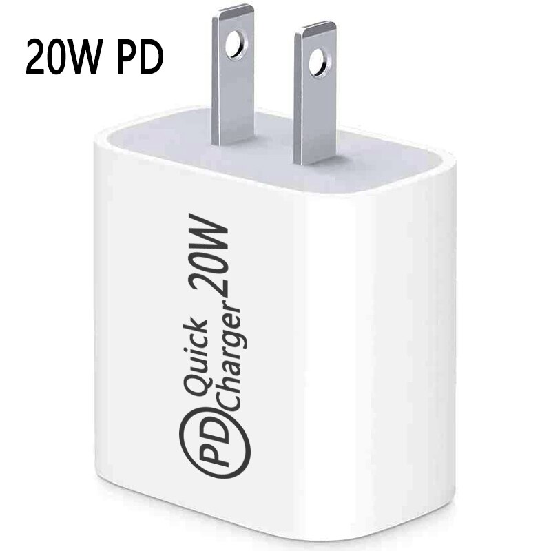 Wtyczka EU/US 20W PD ładowarka USB C szybkie ładowanie szybka ładowarka typu C ładowarka do iphone 12 pro Samsung xiaomi Huawei ładowarka USB C