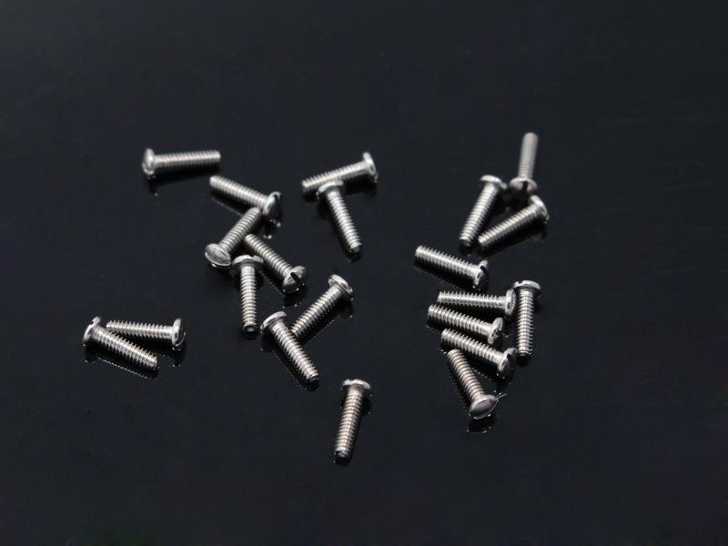 200pcs Size 2.5x1.4x1.5-8.5mm Eyeglasses Glasses Hinge Screws Slotted Head: Red