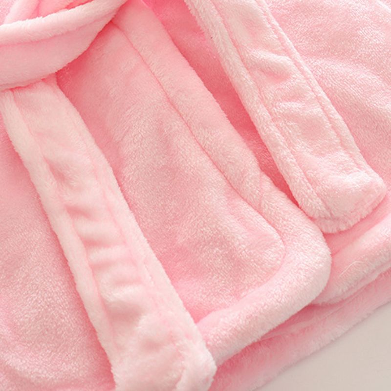 1 Pc Baby Night Bath Robe Infant Flannel Hooded Bathrobe Pajamas Clothing