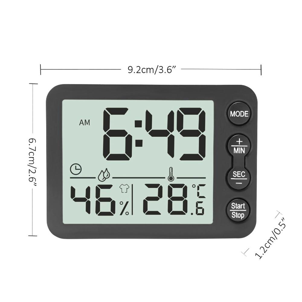 Modern Digital Clock Desktop Led Alarm Clock Temperature Humidity Electronic Table Clock