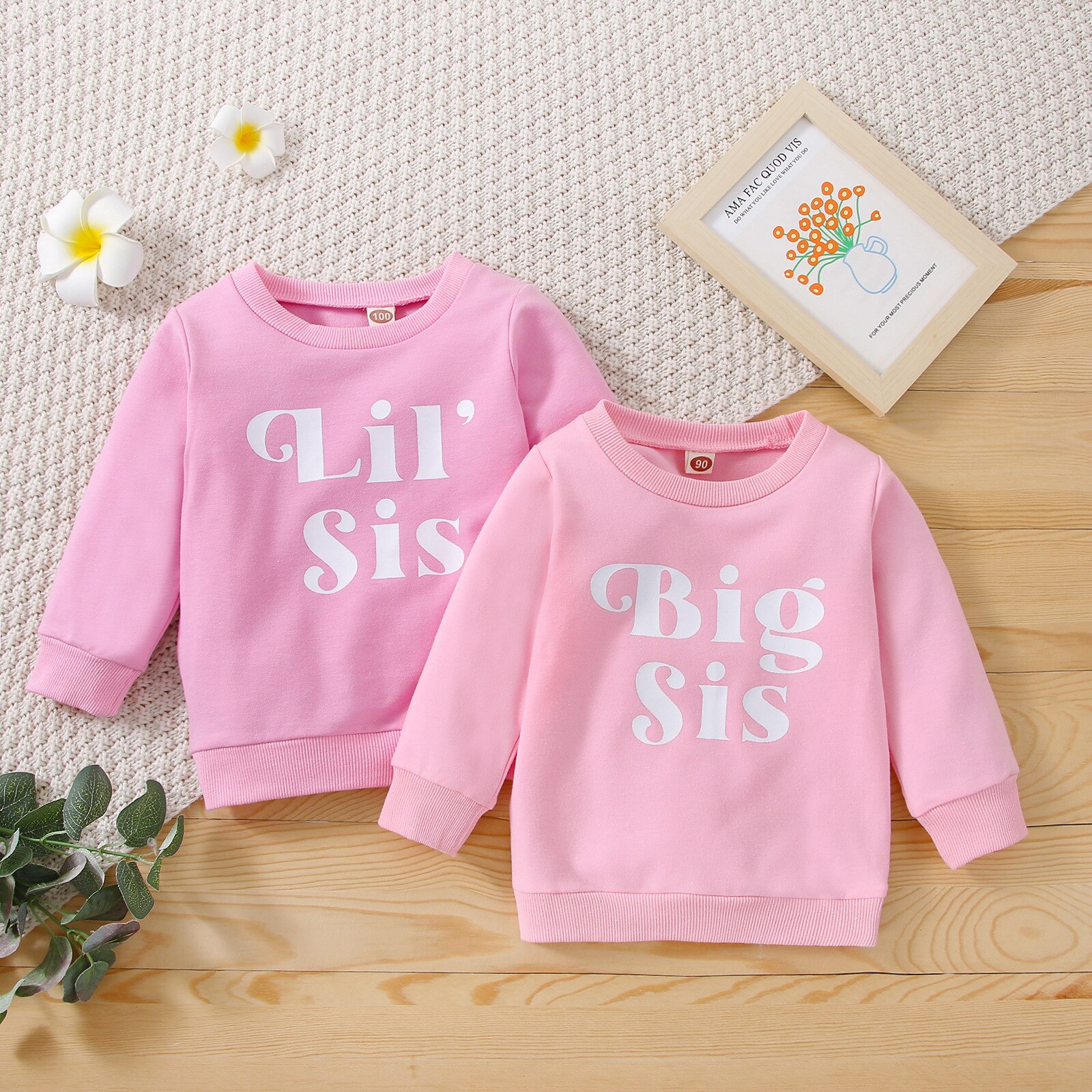 Ropa de manga larga para bebés y niños, sudaderas con letras bonitas, Tops infantiles, 4 colores, Otoño e Invierno