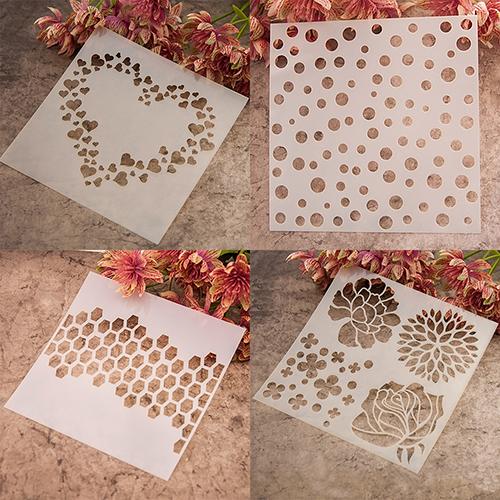 peinture modèle pochoir Scrapbooking Album gâteau café bricolage Art décor moule