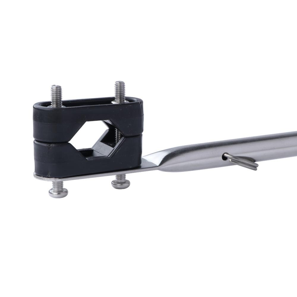 2 Pieces Stainless Steel Rail Mount Boat Pulpit Staff (7/8" - 1 1/4"), 15.5"Boat Yacht Marine Flag Pole