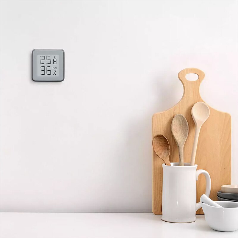 Xiaomi Miaomiaoce-termómetro electrónico con Bluetooth, pantalla de tinta electrónica, LCD, pantalla Digital grande, Sensor de sensibilidad de humedad y temperatura