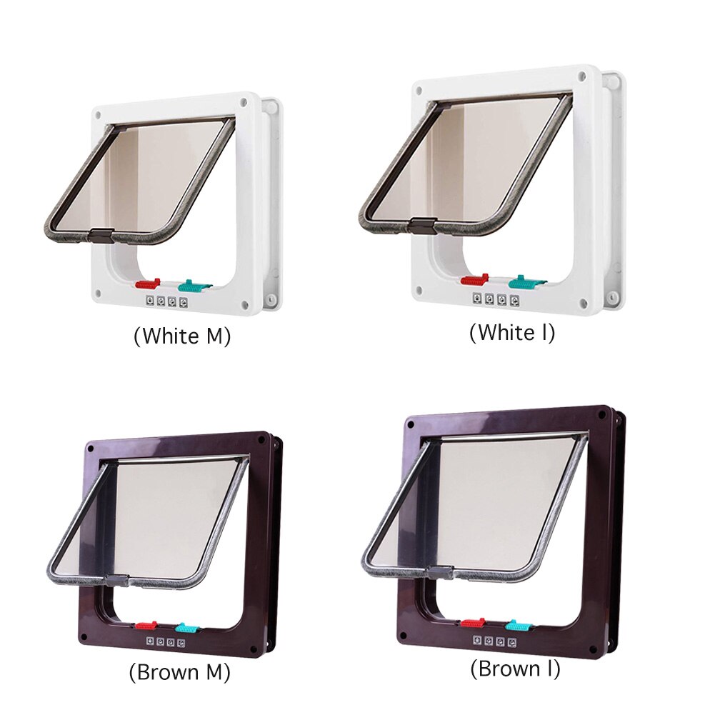 Cat Dog Flap Door Animals Small Dog Gate Flap Pet Door Plastic Tunnel Pooch Free Security Access Aisle Enter Pet Products