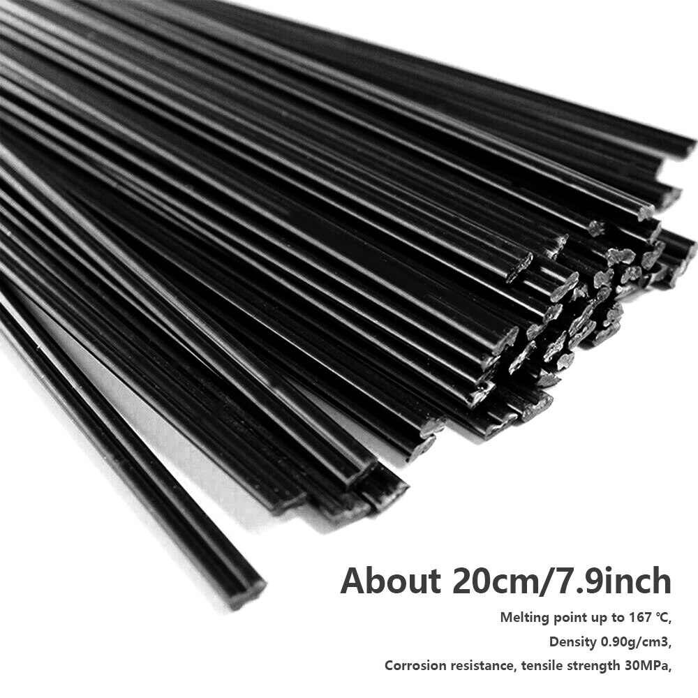 Universal Welding Rods Plastic Welding Strips Polypropylene Soldering Sticks Black Welding Solde Set Repair Tools No Need Powder