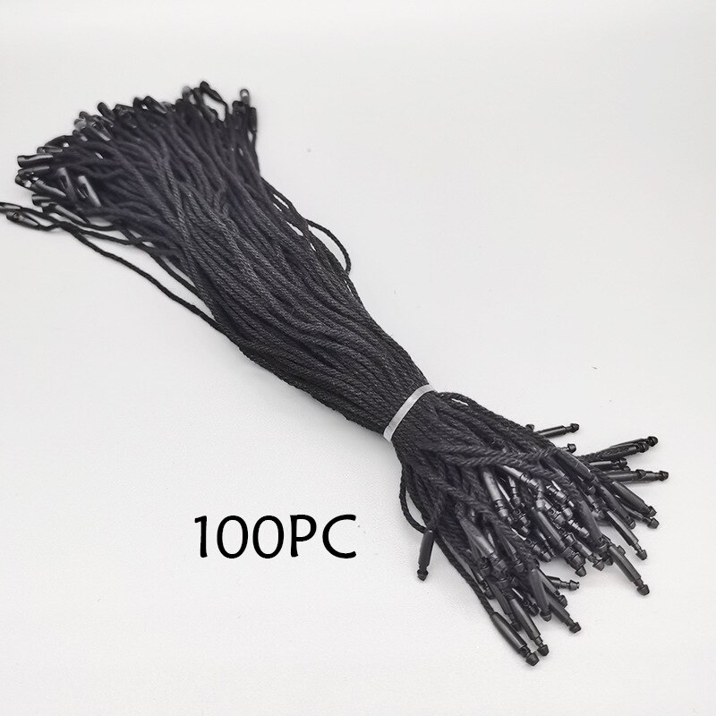 100 Stuks Kleding Tag Touw Wit Zwart Cords Katoen Opknoping Tabletten Kledingstuk Tags Diy Kleding Hang Tag Touw String accessoires: 02