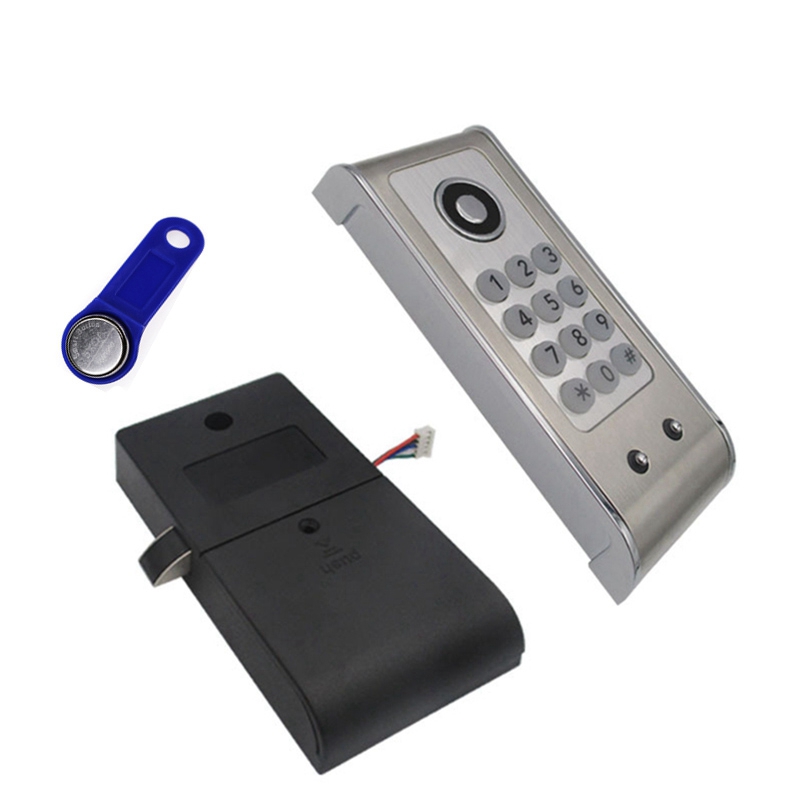 Intelligent Password Cabinet Door Lock Security Alarm Wooden Stainless Steel Hotel File Drawer Locker Electronic Card Door Lock