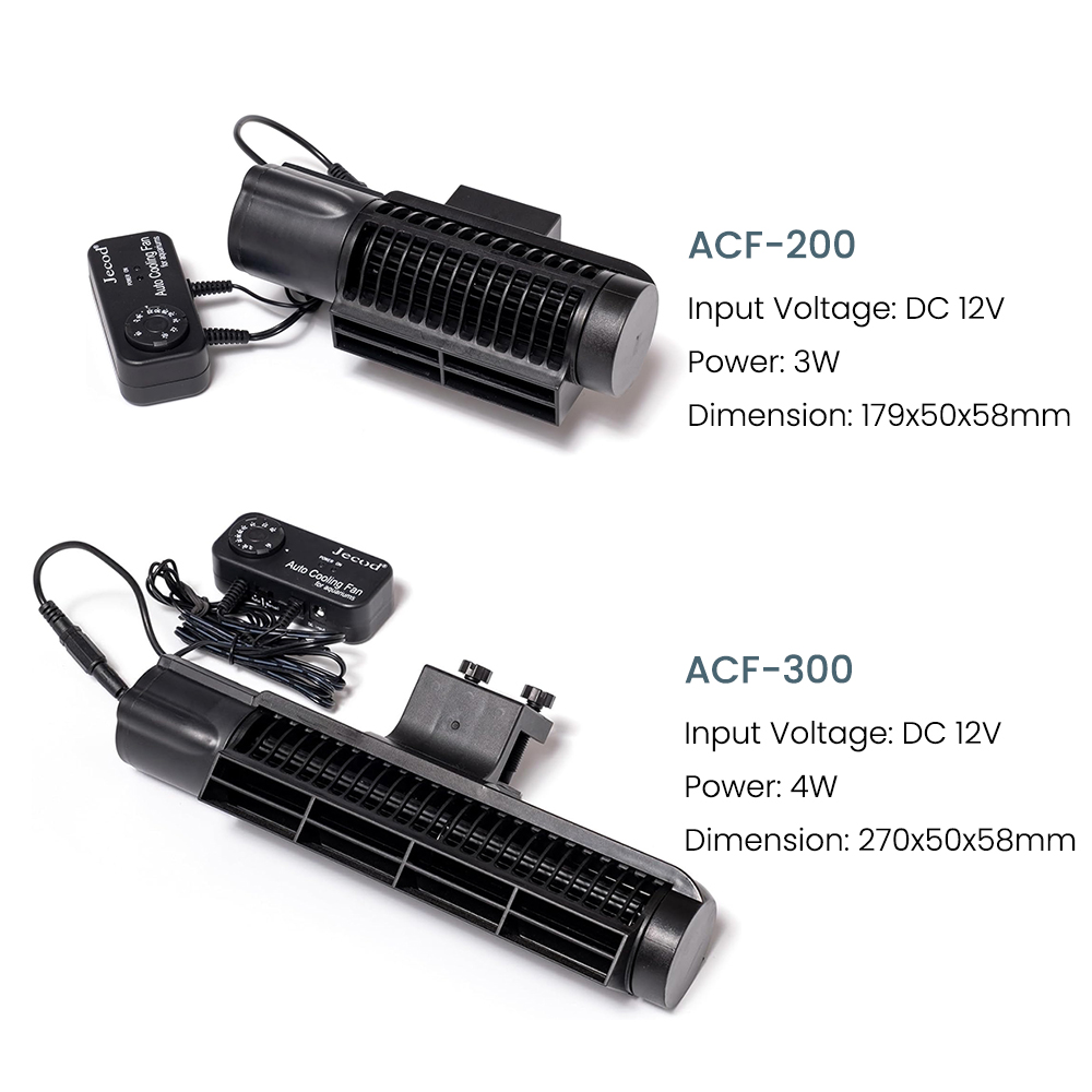 ACF-Serie Aquarium-Lüfter, leiser dreistufiger Schalter, automatische Thermostatsteuerung, Marine-Aquarium-Kühler