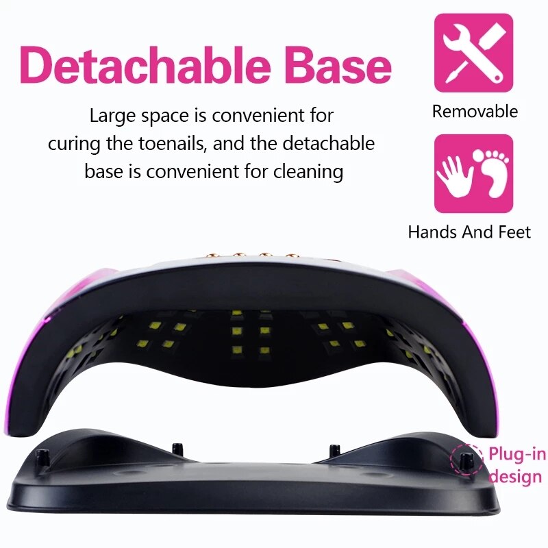 Lámpara de uñas de Gel UV Led de alta potencia, 256W, esmalte de cabina, 57 LED, equipo de secado para lámpara de manicura
