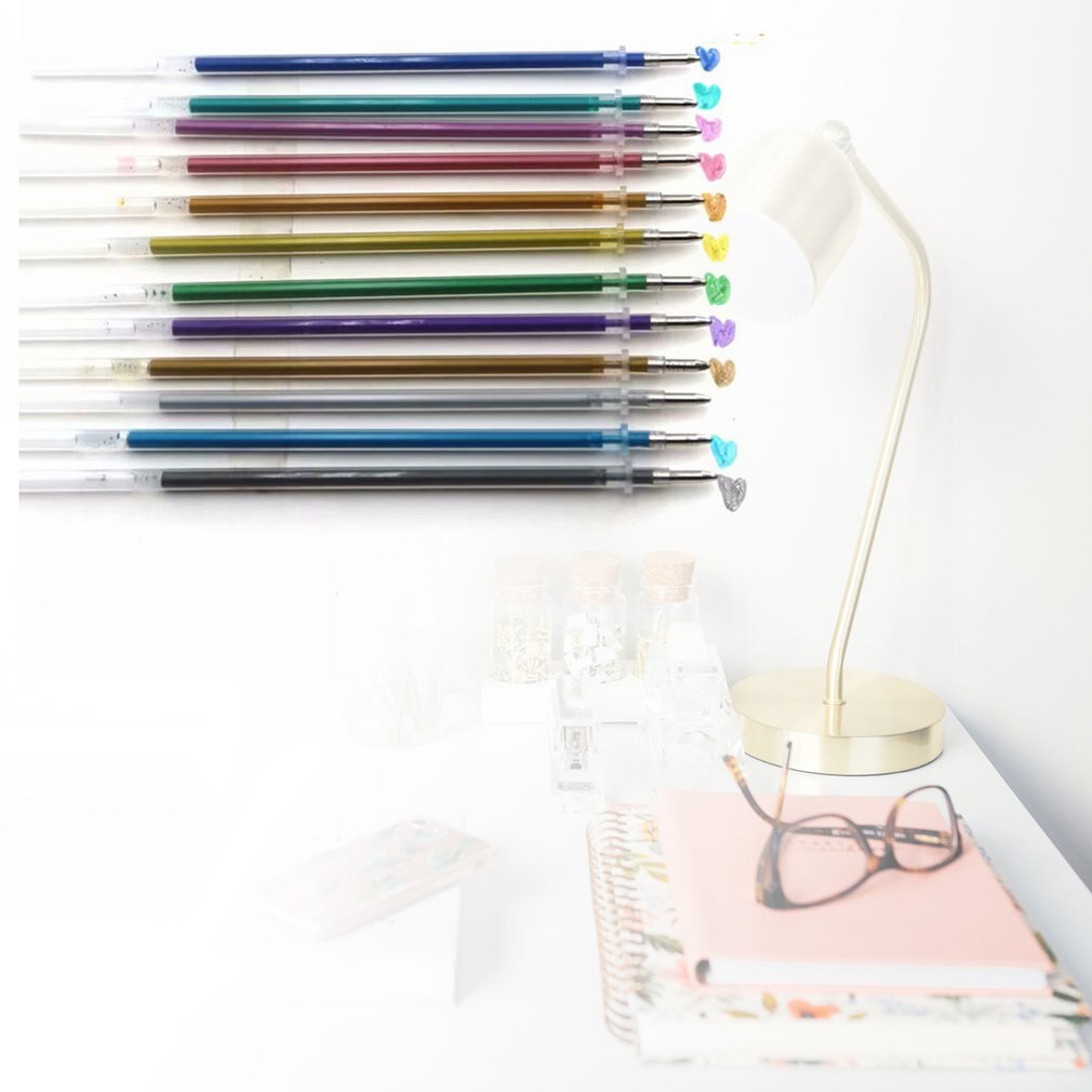48 Stks/set 48 Kleuren Gel Pen Refill Multi Gekleurde Schilderen Gel Inkt Balpennen Vullingen Staaf Voor Handvat School Briefpapier