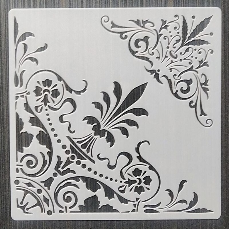 1 sztuk 15*15Cm prostokąt DIY Layering szablony malowanie ścian meble kolorowanka szablony do albumu szablon do dekoracji: C39