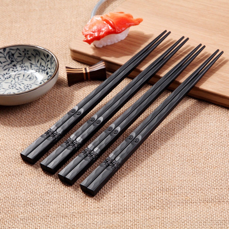 1 par kina japansk korea ätpinnar legering halkfria sushi chop pinnar set kinesiska