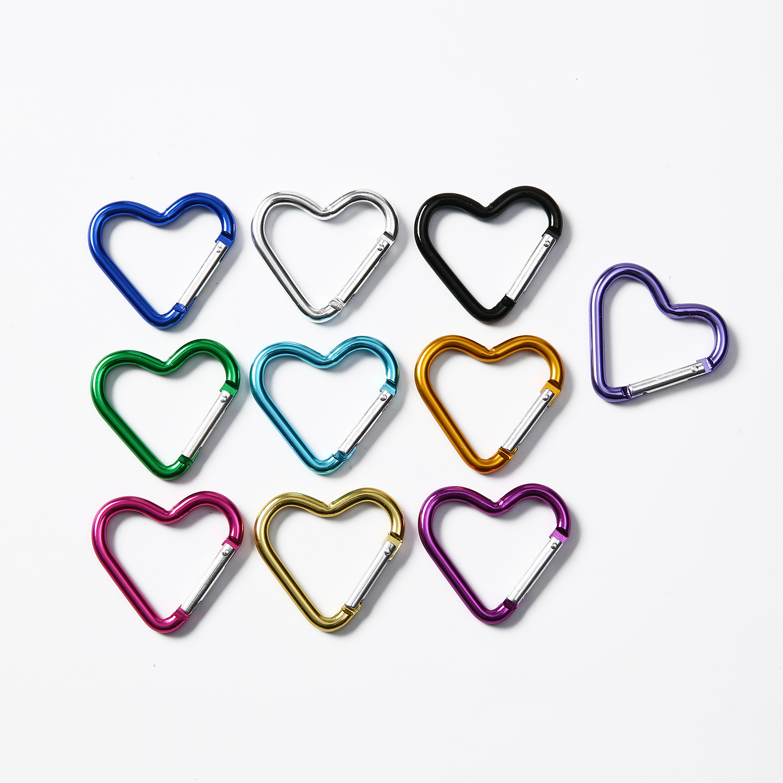 1/2/5/1/20 PCS Sleutelhanger hartvormige Sleutelhanger Clip Outdoor DIY Tas Hanger accessoires Sieraden Maken Benodigdheden