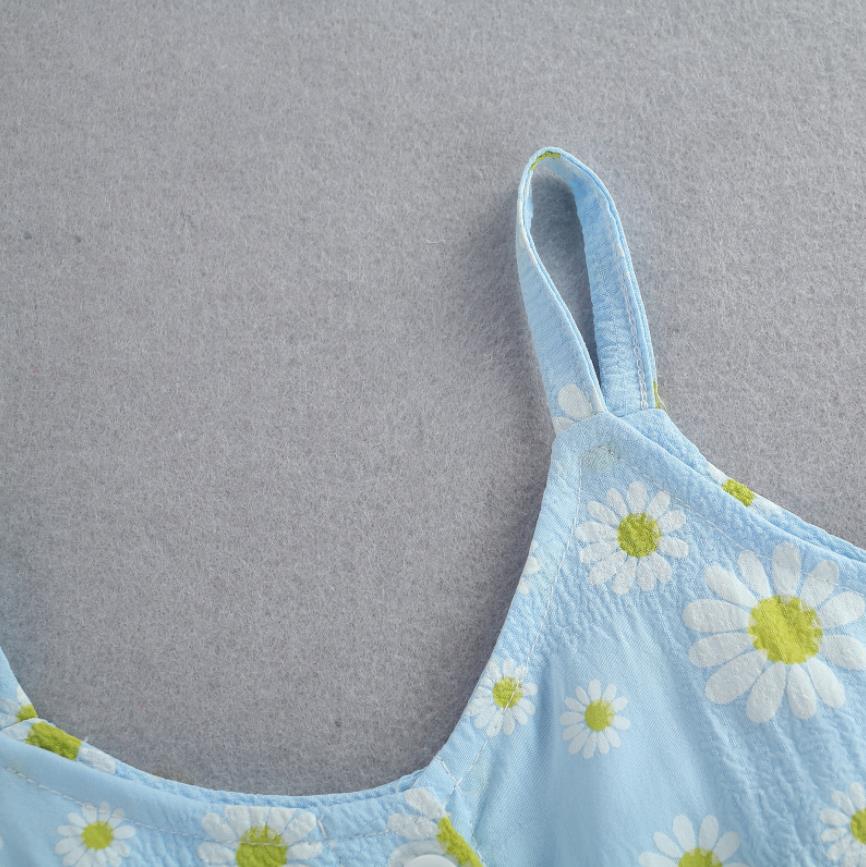 Combinaison sans manches pour petites filles, motif Floral, tenue d'été élégante