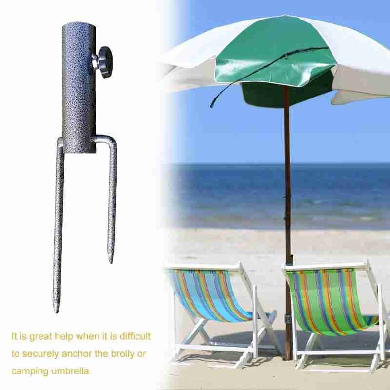 Grand Porte-Parapluie d'extérieur Pied de Parasol Noir 40x40x32 cm