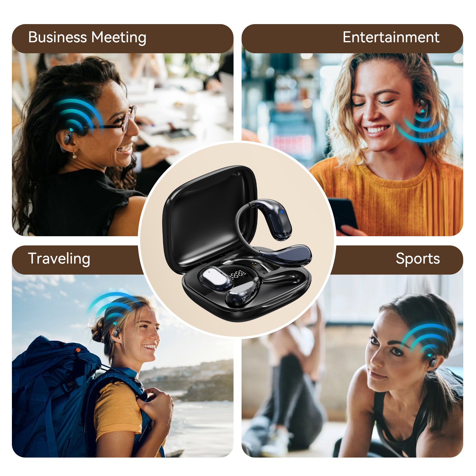 Translation Earbuds Real Time, 150 Languages AI Translator Earbuds,Headset Interpretive Device for Business, Travel, Study
