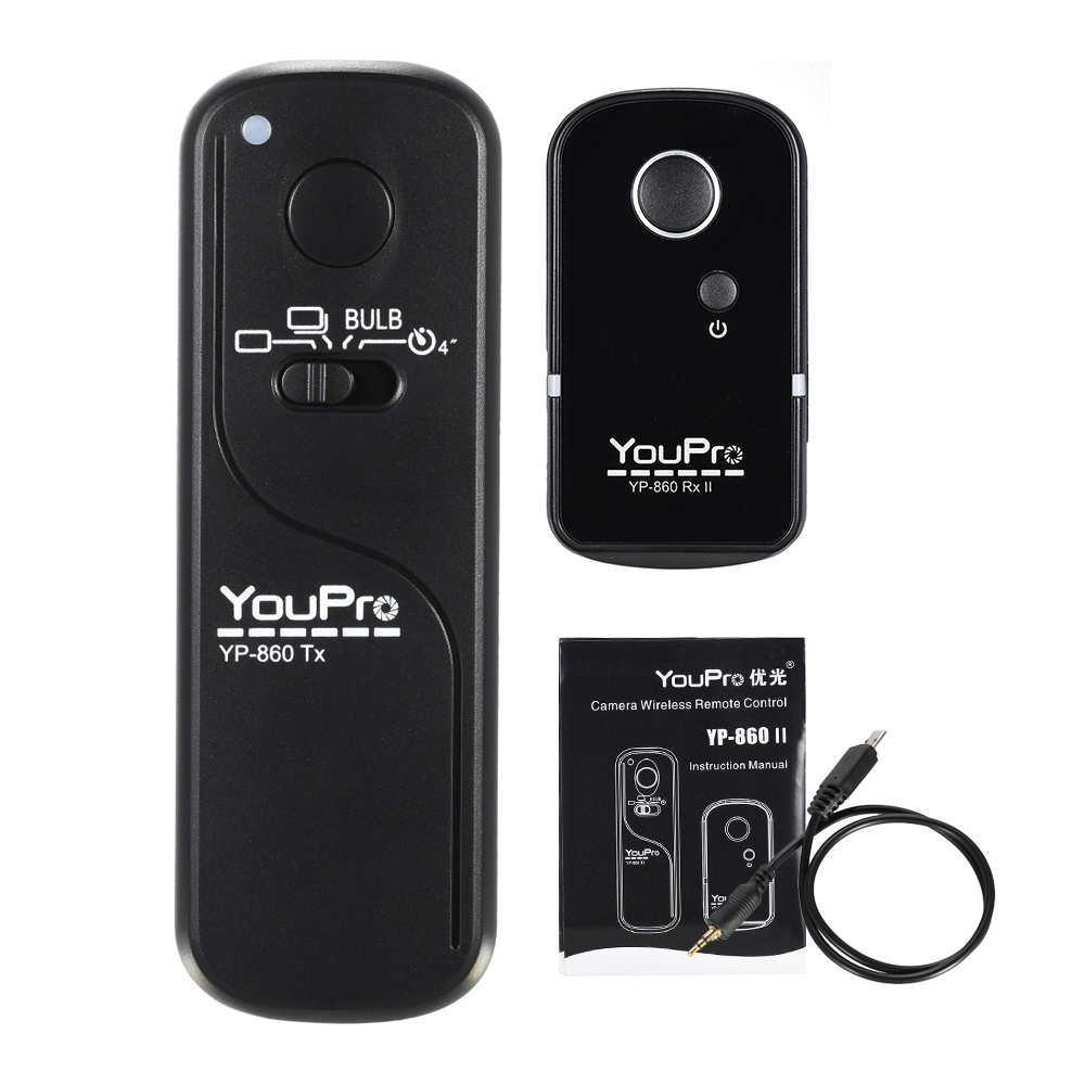 YouPro YP-860 S2 2.4G bezprzewodowy zdalnie sterowana okiennica uwolnienia nadajnik-odbiornik dla Sony A58 A7R A7 A7II A6000 lustrzanki cyfrowe