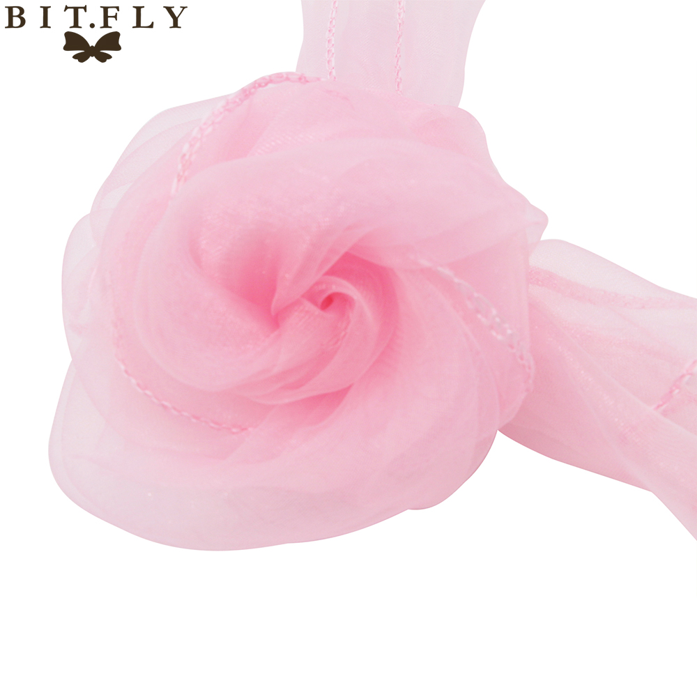 18cm*275cm Wedding and events Organza Chair Sashes Bow chair Covers for Christmas Party Banquet Decorations Home Textiles gold: light pink