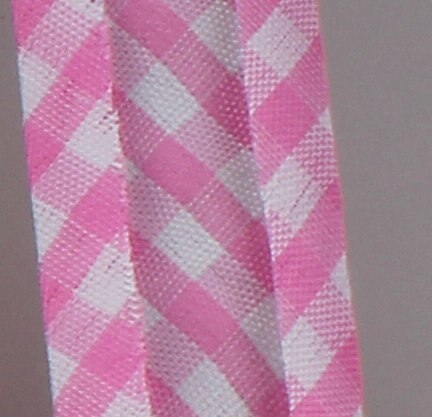 -TC scotch biais Tape, grootte: 20mm, rooster snijden stof vouw biaisband voor Kledingstuk Textiel: pink