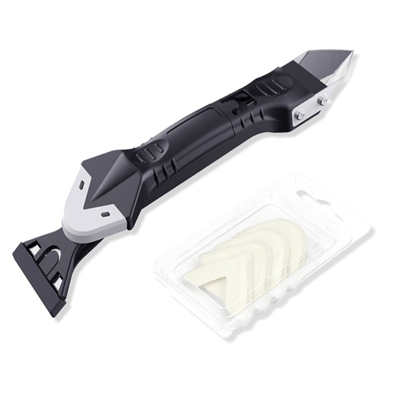 5-in-1 Glass Glue Angle Scraper Adhesive Residue Scraper Caulk Finishing Tool In Stock: 5 in 1