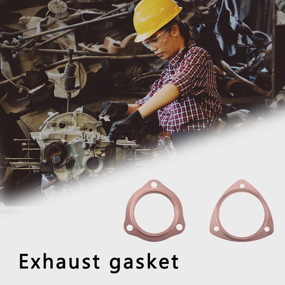 Copper Header Exhaust Collector Gaskets Reusable SBC BBC 302 350 454 2.5 3.5inch Collector With Triangle