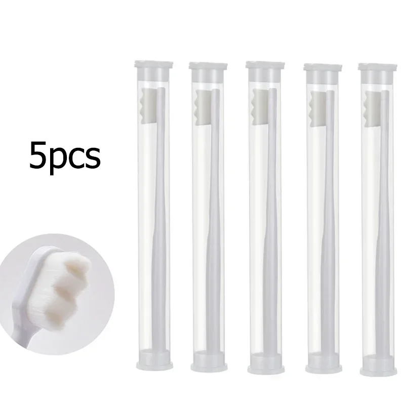 3pc ultra-fino escova de dentes macia adulto escova de dentes limpeza profunda portátil viagem escova de cuidados dentários clareamento oral dentista: Verde