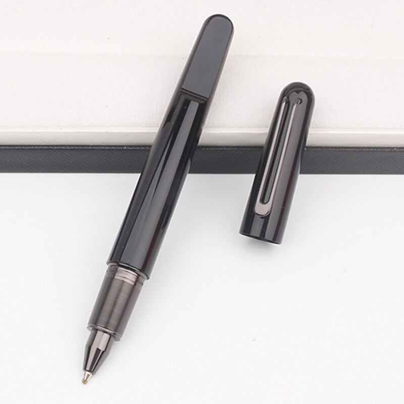 Stylo à bille de luxe MB M rouge en résine précieuse, Gel d'encre noire, recharge sans capuchon, meilleurs stylos à plume avec fermeture à capuchon magnétique