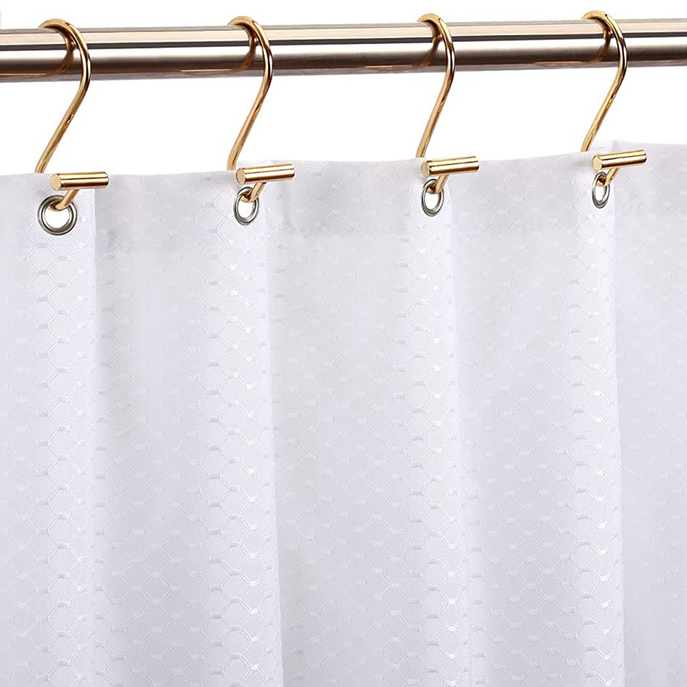 BSEVB-douchegordijnhaken ringen, messing decoratieve douchegordijnringen voor badkamer douchestang, douchehaken hangers T-vormig