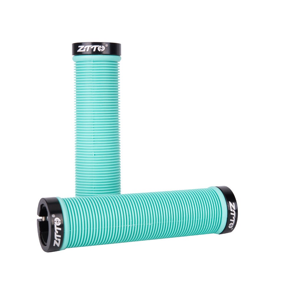 1 Paar Ztto Mtb Stuur Grips Siliconen Gel Slot Op Anti Slip Grips Bar Ends Voor Mtb Mountain Vouwfiets fiets Onderdelen AG15: Paleturquoise