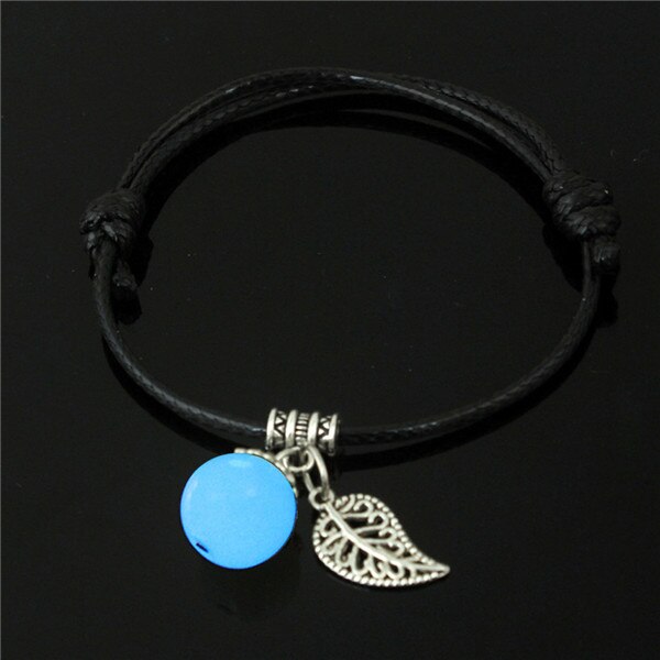 Moda luminosa grânulo folha pingente pulseira homens trançado corda corrente casal o ano de nascimento pulseira para mulher estudante jóias: 01
