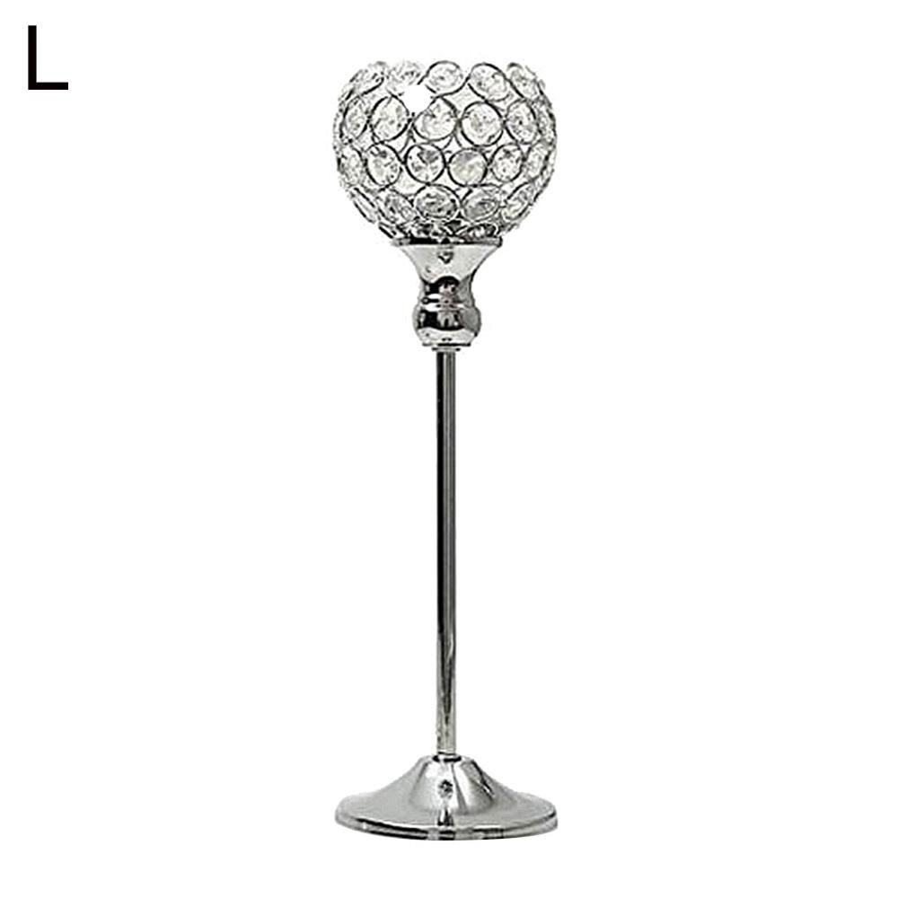 1PC Antique Retro Gold Candlesticks Tall Bronze Silver Christmas Candelabra Wedding Decorations European Metal Candle Holders: Silver 35cm