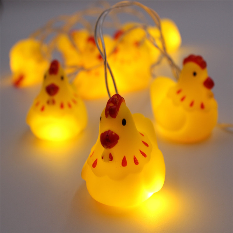 3D Dinosaur LED Garland Christmas String Lights Indoor DIY Xmas Tree Party Wedding Bedroom Home Year Decoration Battery Lamp: chick yellow