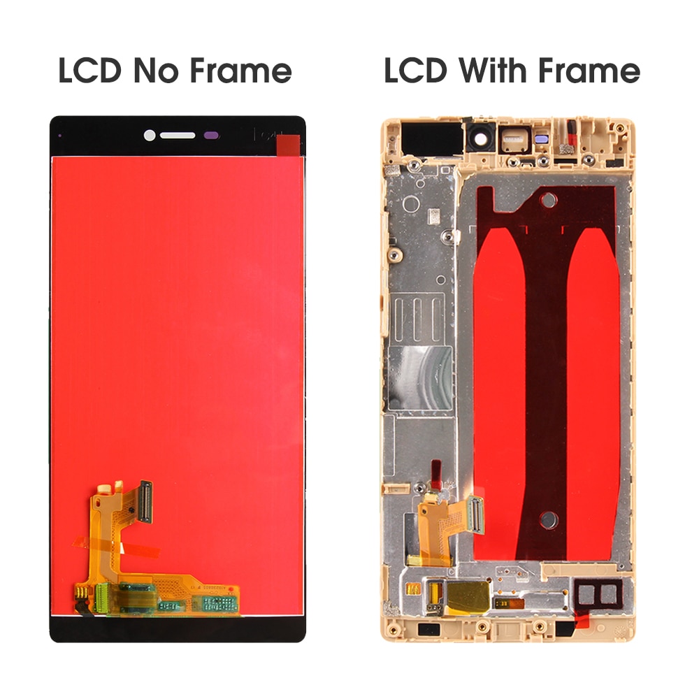 ORIGINAL P8 LCD For HUAWEI P8 Display Touch Screen Replacement with Frame For HUAWEI P8 LCD Display GRA L09 gra-l09 gra-ul10