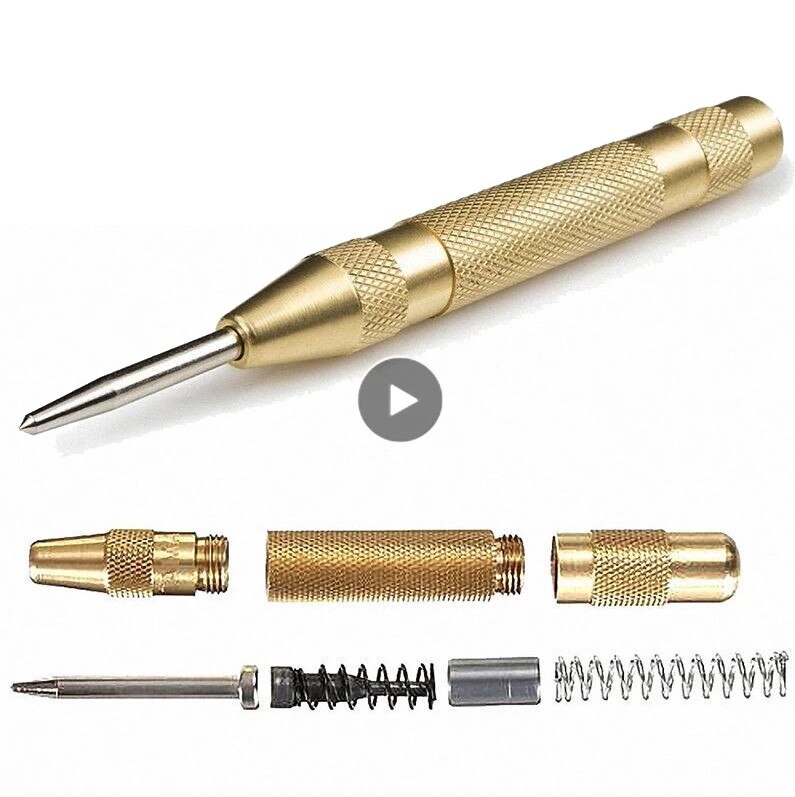 Automatic Center Pin Punch Spring Loaded Marking Starting Holes Tool HSS Center Punch Stator Punching Marker Woodwork Drill Bit