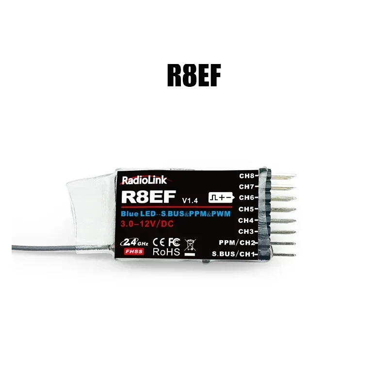 Radiolink R4FGM R6F R6FG R7FG R8EF R8FM R8FG R12F R16F 2.4G Receiver for RC RC8X RC6GS RC4GS T8FB T8S T12D T16D Transmitter: light green