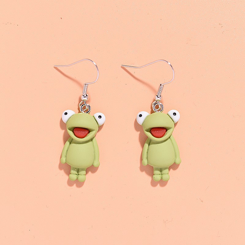 1 par de pendientes de gota de comida de Donut 3D de colores para mujer, para niños, creativa, divertida, abalorios de pastel Kawaii, pendientes colgantes, joyería: Color amarillo dorado claro