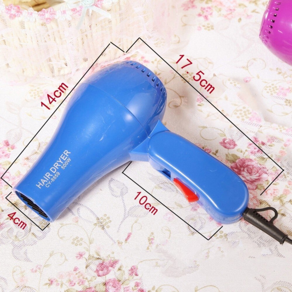 Mini Hair Dryer Collecting Nozzle 220V EU Plug Foldable Travel Household Electric Hair Blower