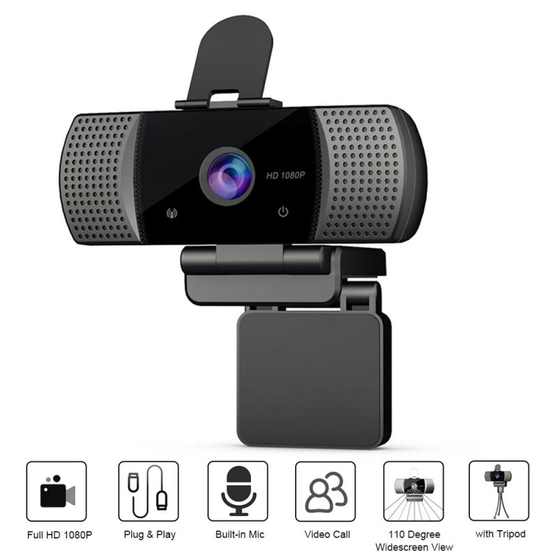 Nouvelle Webcam 1080P Full HD 4K 30FPS grand Angle USB Web Cam avec couverture de confidentialité micro Web Cam pour ordinateur PC conférence Web caméra