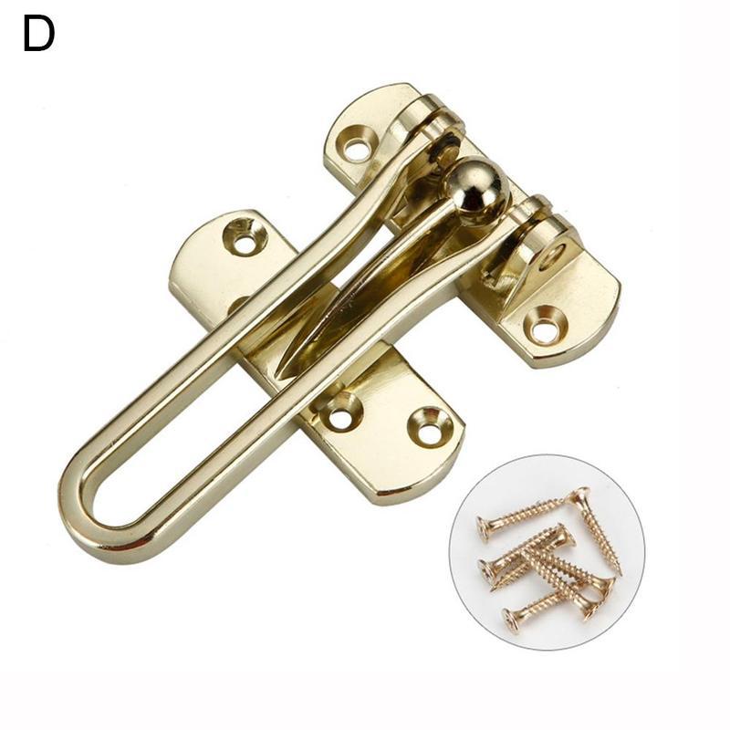 Stål dør kædelås hasp lås hardware dør hjem hotel sikkerhedslås tyverisikring spænde skab vindue låse: D