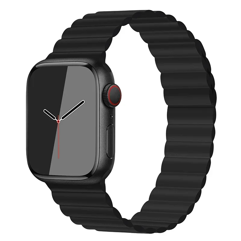 Magnetisk rem til apple watch series 7 band 45mm 41mm silikone urrem iwatch series  s 3 5 4 6 se 38mm 40mm 42mm 44mm